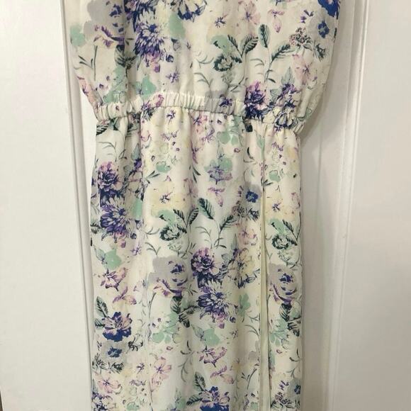 Winds Of Change Silk Blend Floral Whimsical Fairycore Halter Neck Maxi Dress SM - Picture 9 of 12